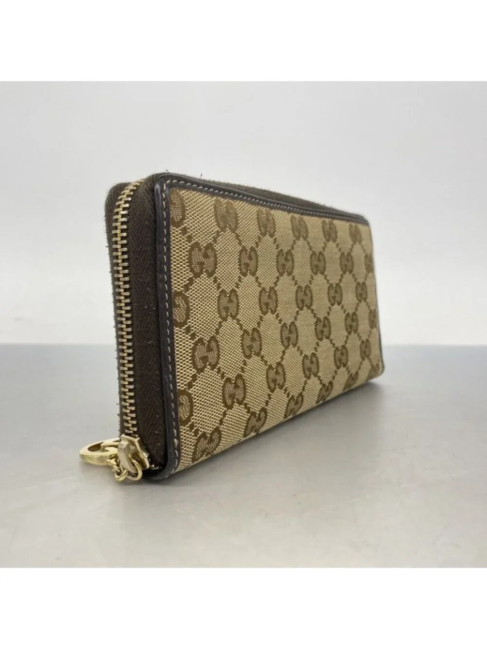 ★SOLD★ Gucci Wallet GG Canvas Beige Champagne Gold - Picture 2 of 7